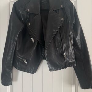 Blank NYC Black Leather Moto Jacket